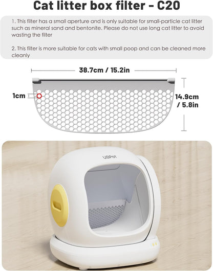 Special Filter with Smaller Holes for Small Clumping Poop Cats C20 Self Cleaning Cat Litter Tray